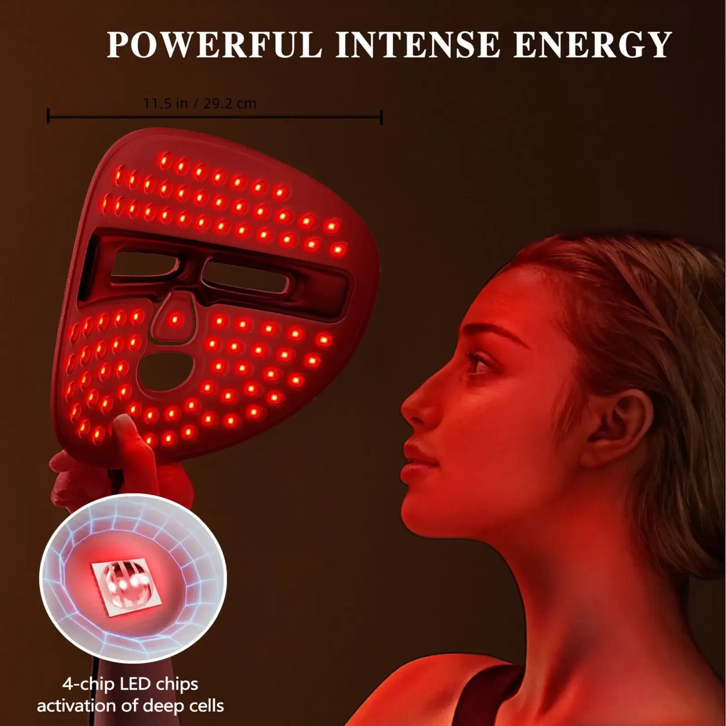 3-in-1 Wireless Led Red Light Therapy Facial Mask