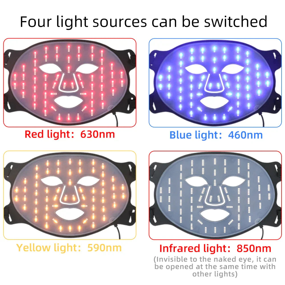 UBilli LED Face Mask 4-Wavelength Light Therapy Device