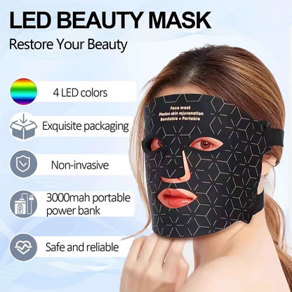 UBilli LED Face Mask 4-Wavelength Light Therapy Device